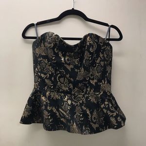 Gilded Peplum Bustier